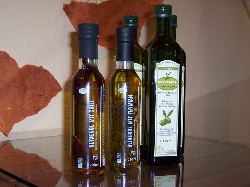 Fair gehandelte Olivenöle.