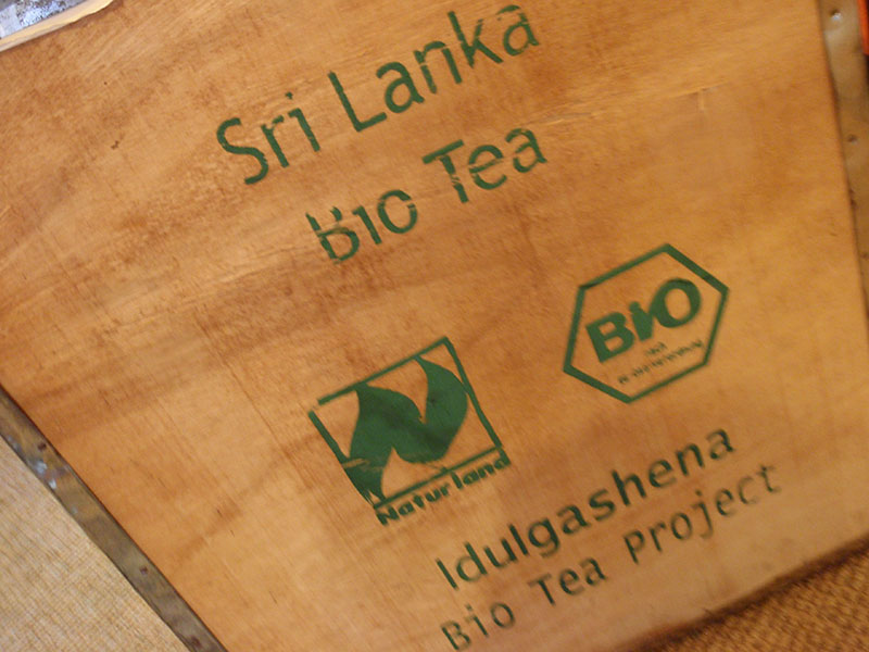 Teekiste aus Sri Lanka.