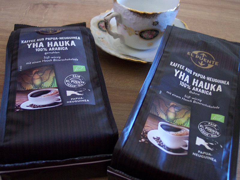 Yha Hauka. Fair gehnadelter Kaffee aus Papua Neuguinea.