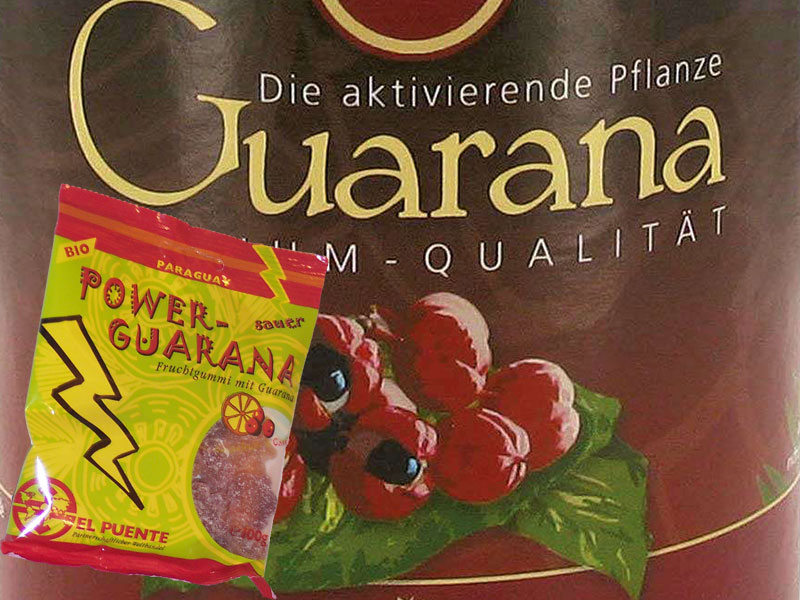 Guarana-haltige Produkte.