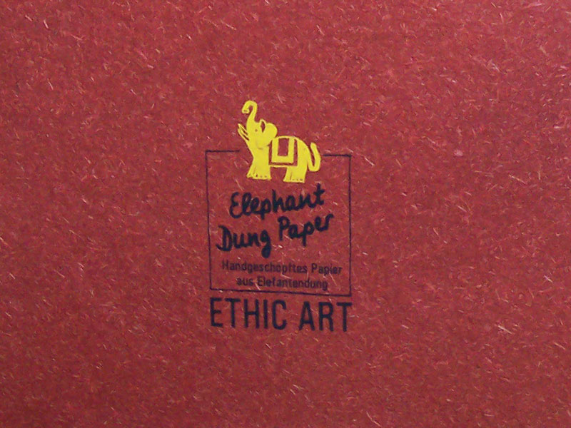 Elefantendung-Papier.